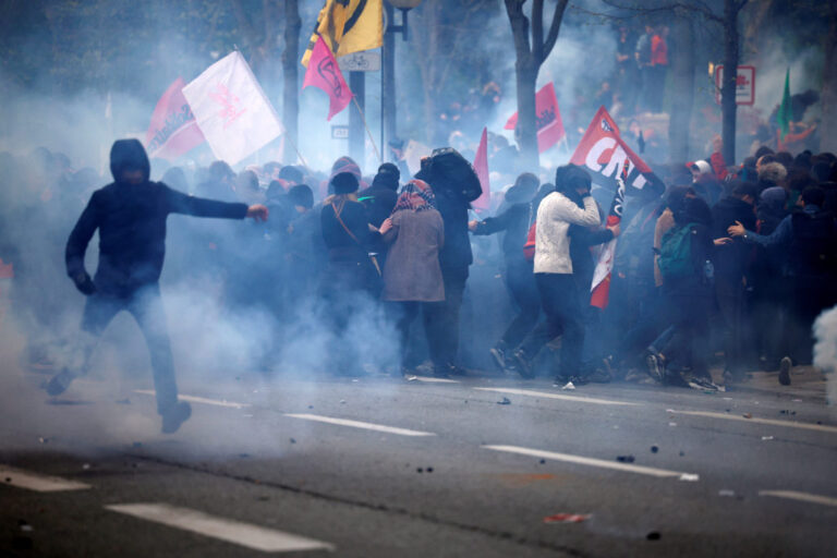 Eleventh day of national strike and protest in France against pension reform
